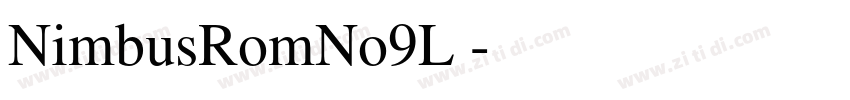 NimbusRomNo9L 字体转换